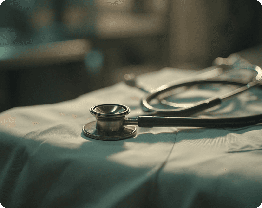 Healthcare corridor with polished reflective flooring